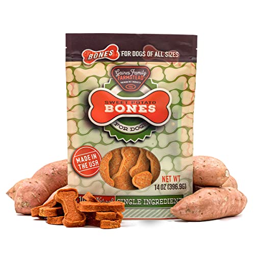 Gaines Family Farmstead Sweet Potato Dog Bones  100% Natural Treats for Small & Large Dogs  Rawhide Alternative for Dog Training (14 Oz. Bag) thumbnail