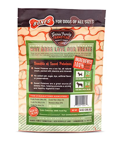 Gaines Family Farmstead Sweet Potato Dog Bones  100% Natural Treats for Small & Large Dogs  Rawhide Alternative for Dog Training (14 Oz. Bag) thumbnail