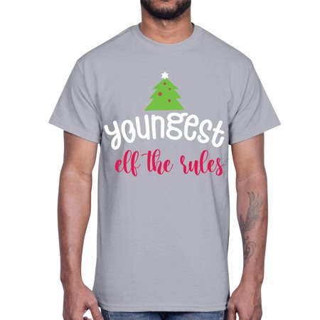 Youngest Elf the Rules Style 1253#- Christmas- Cotton Tee