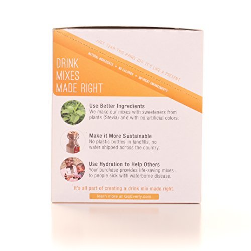 Everly - All Natural Zero Calorie Powdered Drink Mix - Peach Mango (30 Count) .................... Water Enhancer with Natural Flavor, Natural Color, thumbnail
