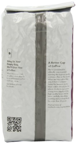 Starbucks Espresso Roast Dark Roast Whole Bean Coffee, 12-Ounce Bag (Pack of 6)