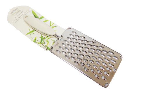 Natural Home Stainless Steel and Moboo Hand Grater, Natural