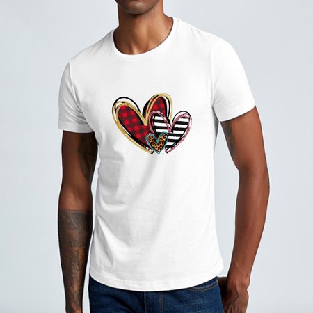 YOTAMI Men S Blouses Short Sleeve Casual Lattice Graphic Print Round Neck Pullover T Shirt Blouse Work White M L XL XXL XXXL