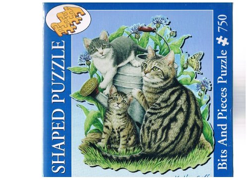 Kathy Goff: Maggie and Kittens 750 Piece Shaped Jigsaw Puzzle