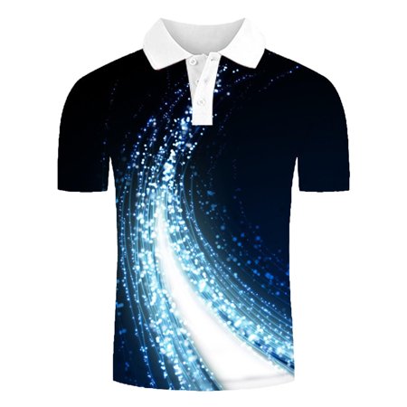 Sherpa Jacket Men Pullover Mens Men Short Sleeve Print Turndown T Shirt Blouse Mens 3D Digital Breathable Casual POLO Lapel T Shirt White (POLO 0489) 