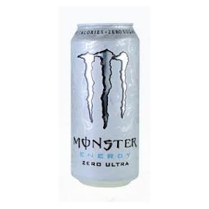 Monster Zero Ultra Less Sweet, Lighter-tasting Energy Drink, Carbonated, Zero Calories, 16-fl. Oz. Cans, 12-pack Tray by Monster Energy