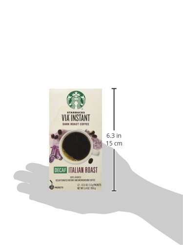 Starbucks VIA Decaf Italian Coffee 12 Packets, 0.11 Ounce