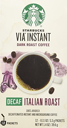 Starbucks VIA Decaf Italian Coffee 12 Packets, 0.11 Ounce thumbnail