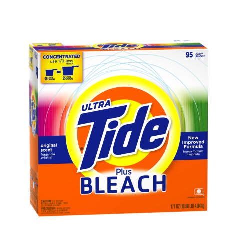 Tide Ultra Plus Bleach Original Scent Powder Laundry Detergent, 95 Loads, 171 Oz thumbnail