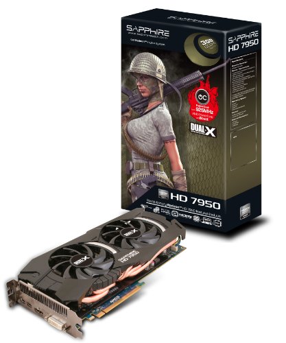 Sapphire Radeon HD 7950 3GB DDR5 HDMI / DVI-I / Dual Mini DP with Boost PCI-Express Graphics Card 11196-16-20G