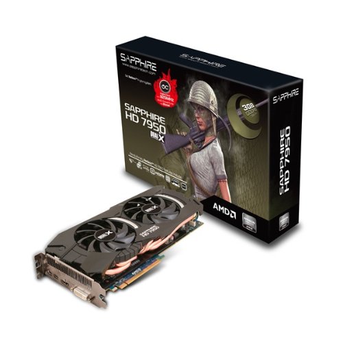 Sapphire Radeon HD 7950 3GB DDR5 HDMI / DVI-I / Dual Mini DP with Boost PCI-Express Graphics Card 11196-16-20G thumbnail