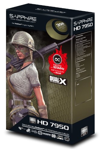 Sapphire Radeon HD 7950 3GB DDR5 HDMI / DVI-I / Dual Mini DP with Boost PCI-Express Graphics Card 11196-16-20G thumbnail