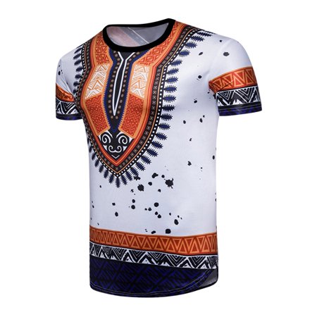 WZHKSN Mens Graphic White Short Sleeve T Shirts L