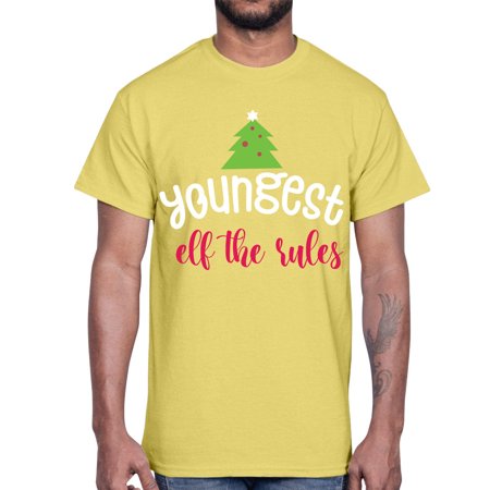 Youngest Elf the Rules Style 1253#- Christmas- Cotton Tee