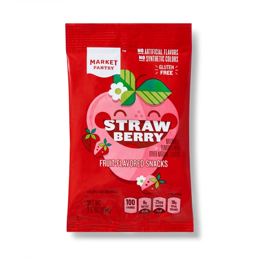 Strawberry Fruit-Flavored Snack 3.5oz - Market Pantry Image