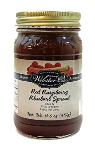House Of Webster Red Raspberry Rhubarb Fruit Spread - No Added Refined Sugar - 16.5 Oz