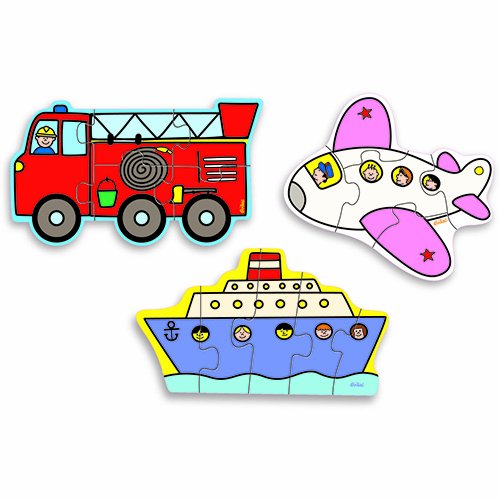Vilac Set of 3 Wood Puzzles