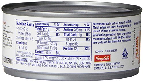 Swanson White Premium Chunk Chicken Breast with Rib Meat in Water  9.75 Oz. Can Pack of 12 thumbnail