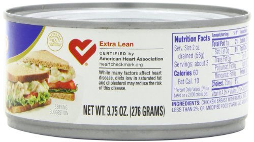 Swanson White Premium Chunk Chicken Breast with Rib Meat in Water  9.75 Oz. Can Pack of 12 thumbnail