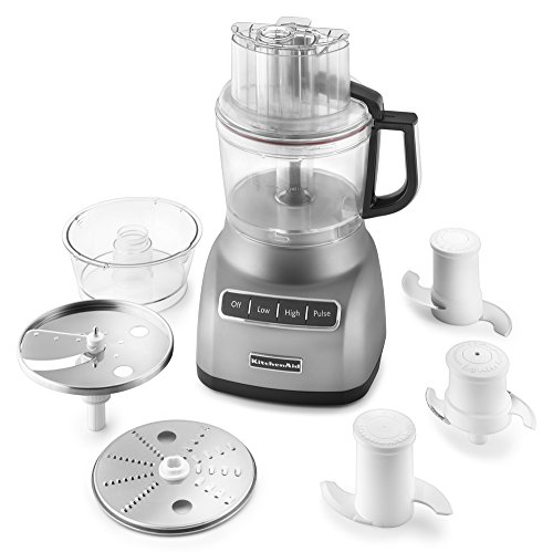 KitchenAid KFP0922CU 9-Cup Food Processor with Exact Slice System - Contour Silver thumbnail