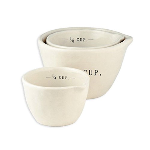 Nested Stoneware Measuring Cups - Set of 3