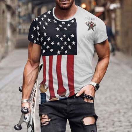 YOTAMI Mens Blouses Unisex Daily T Shirt 3D Print Graphic Prints Short Sleeve Tops Casual Blouse Fashion White L XL XXL XXXL XXXXL