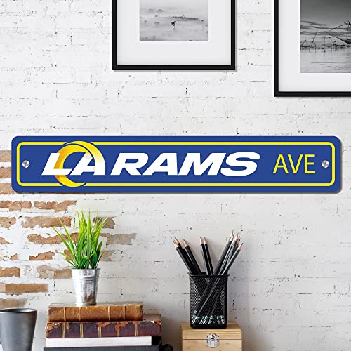 32218 4 X 24 X 0.01 in. Los Angeles Rams Team Color Street Sign Decor, Blue thumbnail