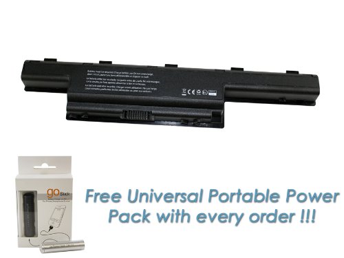 Acer Aspire AS7750G-9657 6 Cell, 4400mAh Replacement Laptop Battery with FREE Portable Power Pack