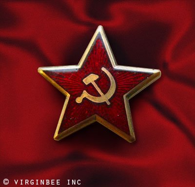 Red Star Hammer Sickle Communism Emblem Anti-capitalism Symbol Antiglobalist Pin
