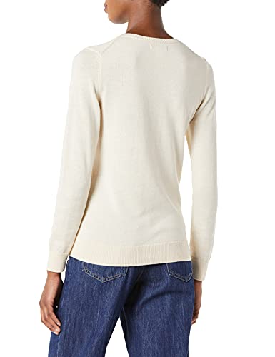 Amazon Essentials Women's Classic-Fit Lightweight Long-Sleeve V-Neck Sweater (Available in Plus Size), Ecru, Large thumbnail