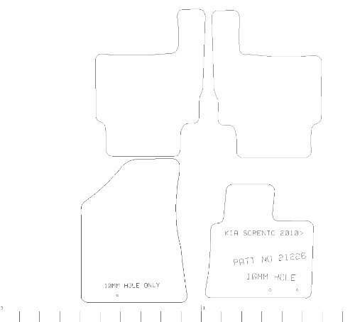 Standard Tailored Car Mat for Kia Sorento 2010 2012 Pattern 2289 POLCO KI06