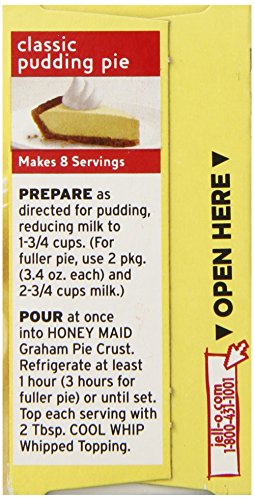 JELLO Instant Banana Cream Pie Filling Mix (3.4oz Boxes, Pack of 6) thumbnail