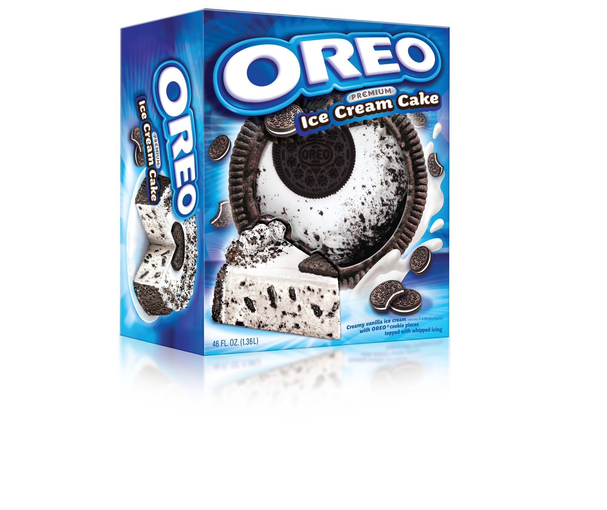 Premium Ice Cream Cake Made with Real Cookies and Creamy Vanilla Ice Cream