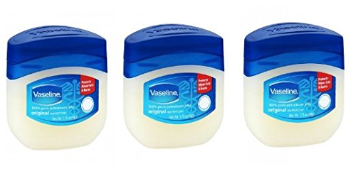 Vaseline 100% Pure Petroleum Jelly Original Skin Protectant  1.75 OZ Travel Size (Pack of 3)