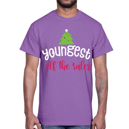 Youngest Elf the Rules Style 1253#- Christmas- Cotton Tee