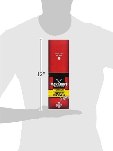 Jack Link's Jumbo Teriyaki Beef Steak Jerky, 2 Oz, Box of 12 Packages thumbnail