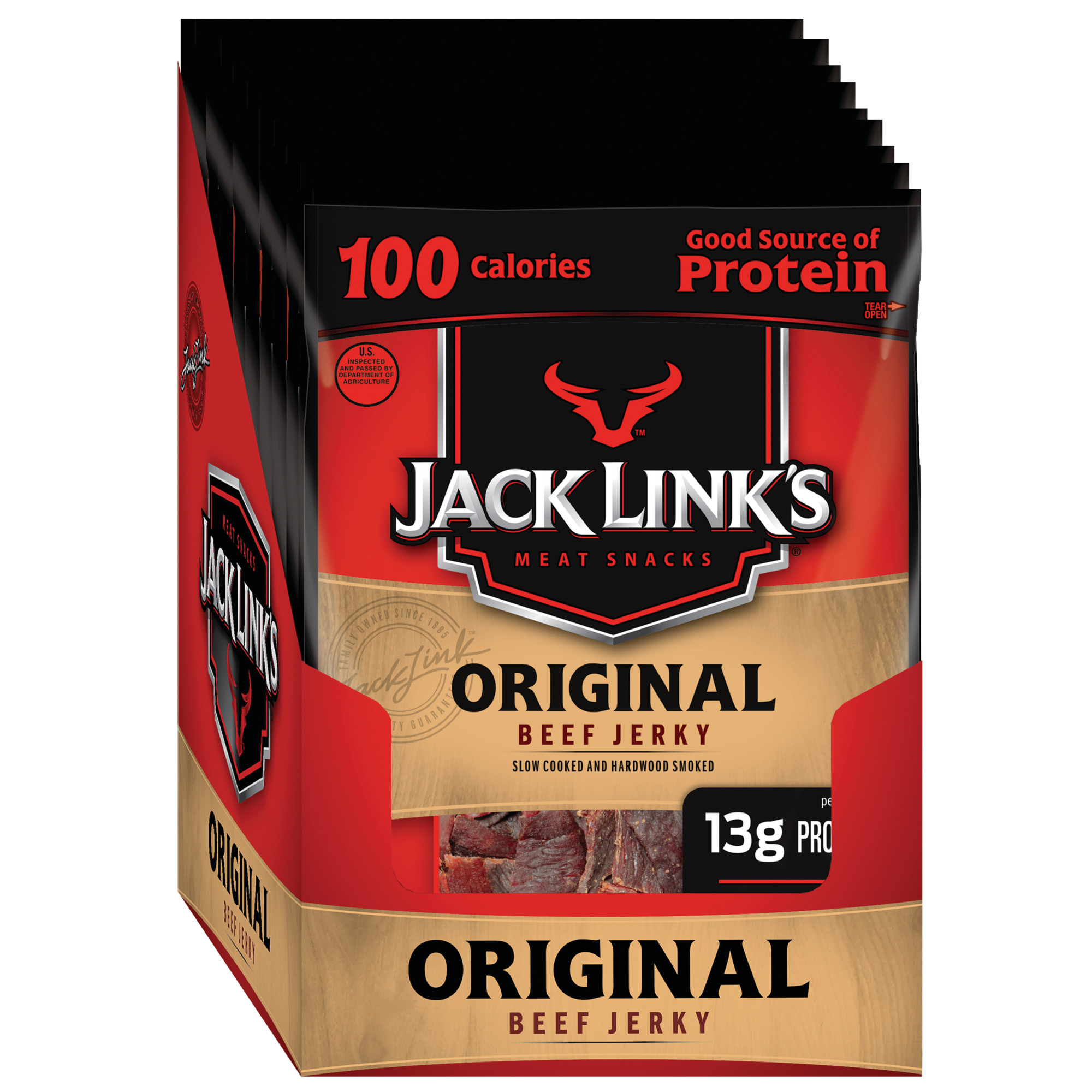 Jack Link S Beef Jerky Snack Size  Original  1.25oz  10 CT