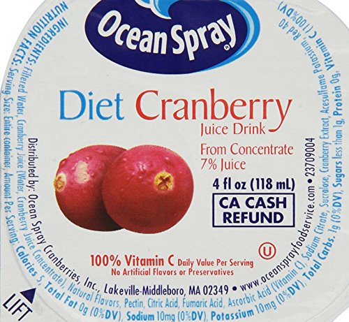 Ocean Spray Diet® Cranberry Spray Juice Beverage 4 Fl. Oz. Cup thumbnail