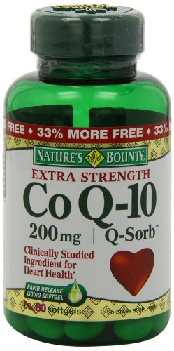 Nature's Bounty Co Q-10, Extra Strength, 200mg Bonus (value Size), 80 Softgels thumbnail