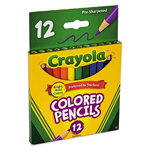 Crayola 684112 Short Barrel Colored Woodcase Pencils, 3.3 Mm, 12 Assorted Colors/Set thumbnail