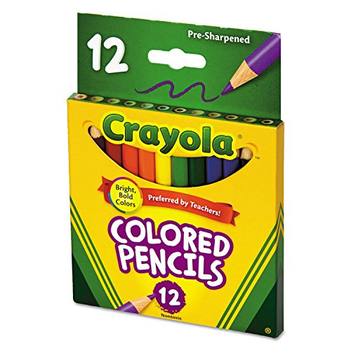 Crayola 684112 Short Barrel Colored Woodcase Pencils, 3.3 Mm, 12 Assorted Colors/Set thumbnail