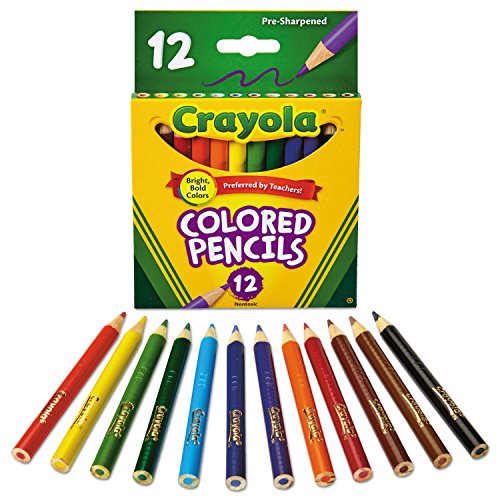 Crayola 684112 Short Barrel Colored Woodcase Pencils, 3.3 Mm, 12 Assorted Colors/Set thumbnail