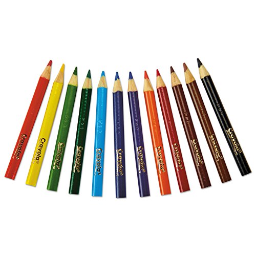 Crayola 684112 Short Barrel Colored Woodcase Pencils, 3.3 Mm, 12 Assorted Colors/Set thumbnail