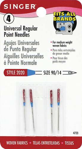 Singer Regular Point Machine Needles, Size 90/14, 4-Pack