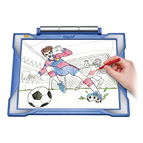 Crayola; Light-up Tracing Pad; Blue; Art Tool; Bright LEDs; Easy Tracing with 1 Pencil, 12 Colored Pencils, 10 Blank Sheets, 10 Tracing Sheets thumbnail