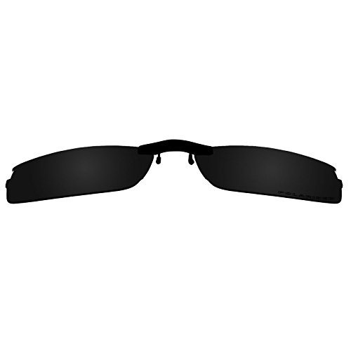 Custom Polarized Clip on Sunglasses for Oakley HALFSHOCK OX3119 55x19 3119 (Black)