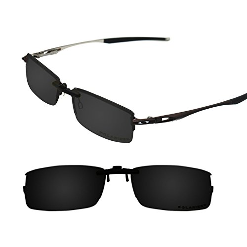 Custom Polarized Clip on Sunglasses for Oakley HALFSHOCK OX3119 55x19 3119 (Black) thumbnail
