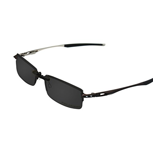 Custom Polarized Clip on Sunglasses for Oakley HALFSHOCK OX3119 55x19 3119 (Black) thumbnail