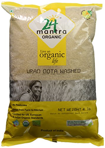 Urad Dal Whole Matpe Beans Whole Lentils Sodium Free (4 Pound (Pack Of 1) White)