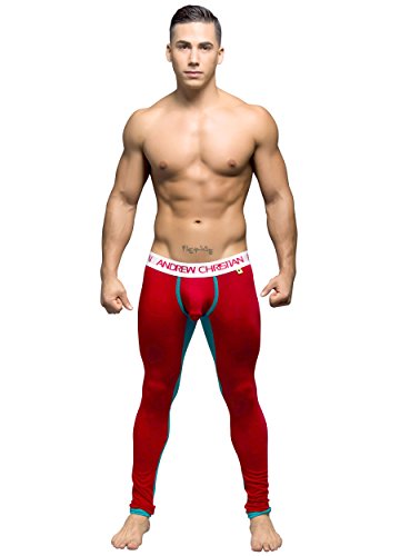 Andrew Christian Men's Holiday Action Boxer, Red, Large thumbnail